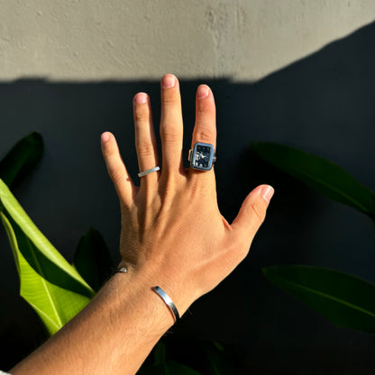 VINTAGE RING I SILVER BLACK