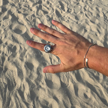 BARI RING | SILVER WHITE