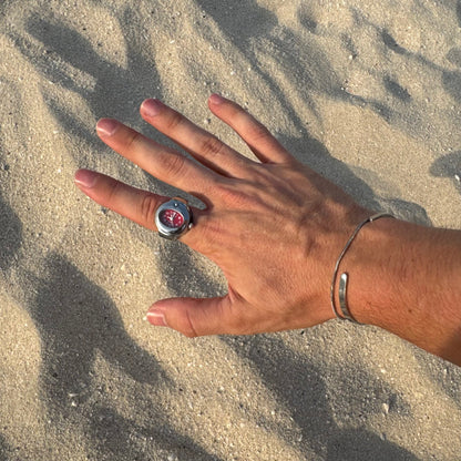 BARI RING | SILVER RED